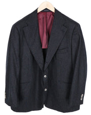 SUITSUPPLY La Spalla Men Blazer UK56S Grey Pure Wool Single-Breasted Classic