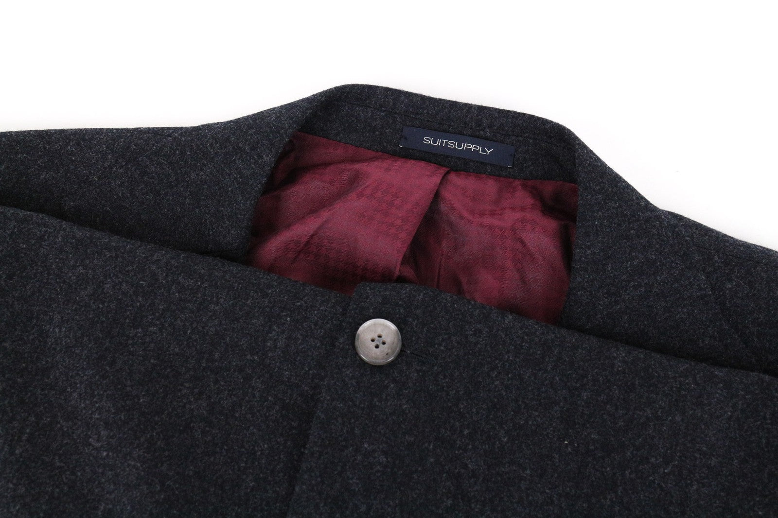 SUITSUPPLY La Spalla Men Blazer UK56S Grey Pure Wool Single-Breasted Classic