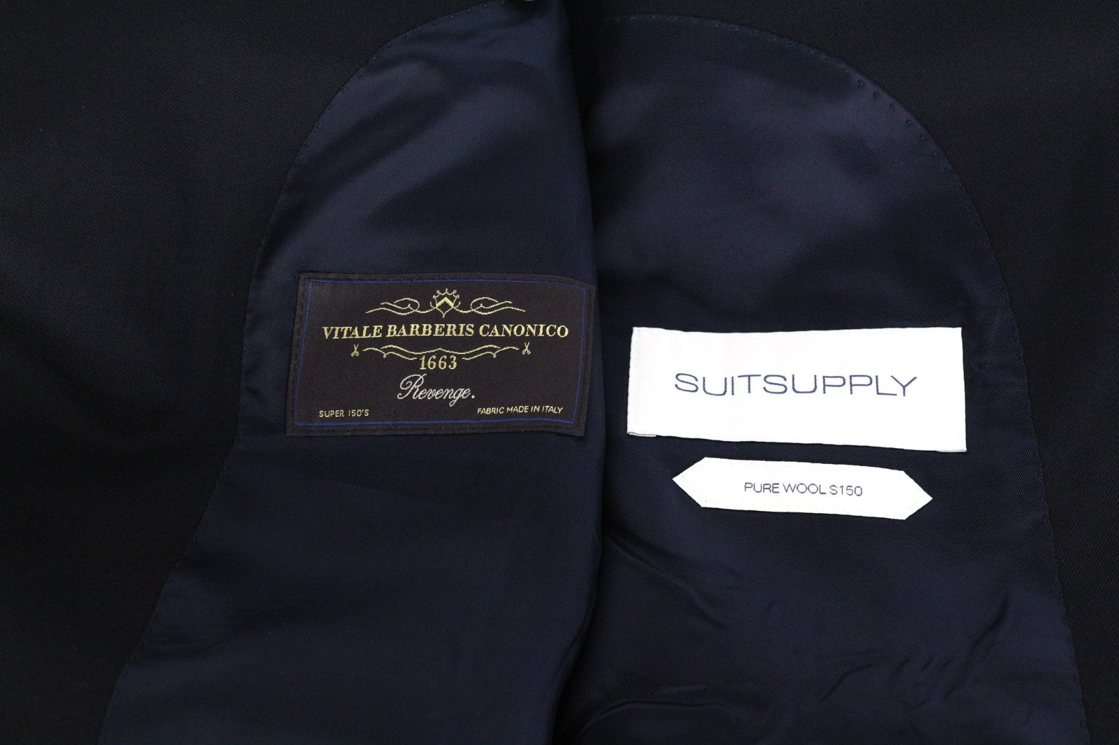 SUITSUPPLY Sienna Men Blazer UK38L Black Pure Wool Super 150's Single-Breasted
