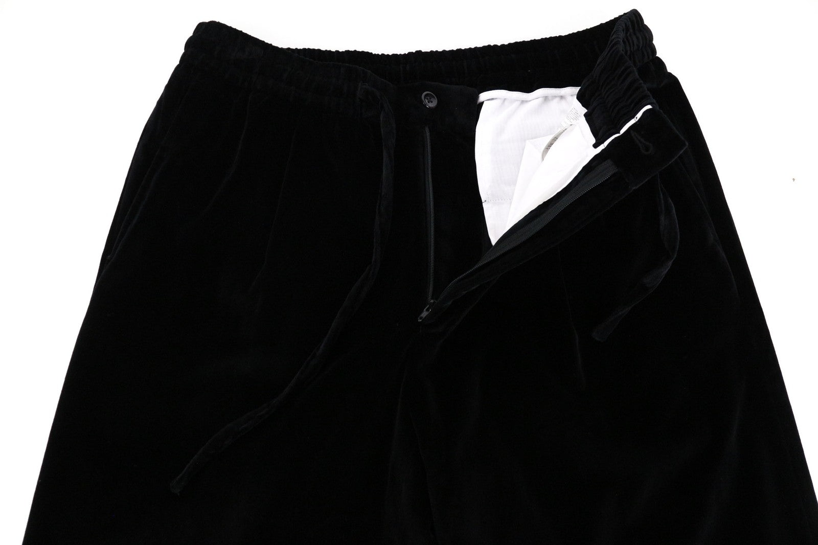 SUITSUPPLY Brescia Men Trousers UK32S Black Stretch Pleated Formal Velvet
