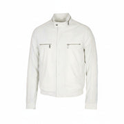 RICHMOND Men Jacket 56 XL Off-White Lightweight Multi Pocket Zipped Casual