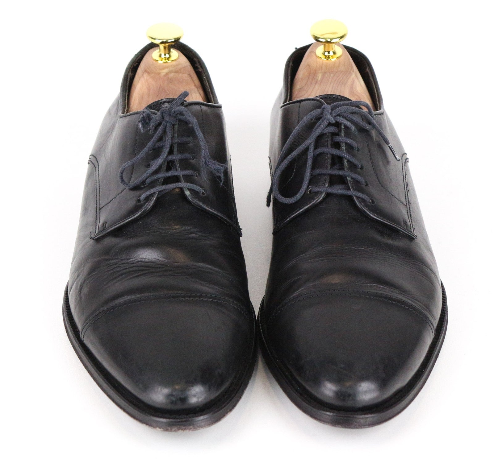 SUITSUPPLY Men Formal Shoes EU40.5 Black Genuine Leather Classic Laced Low-Top