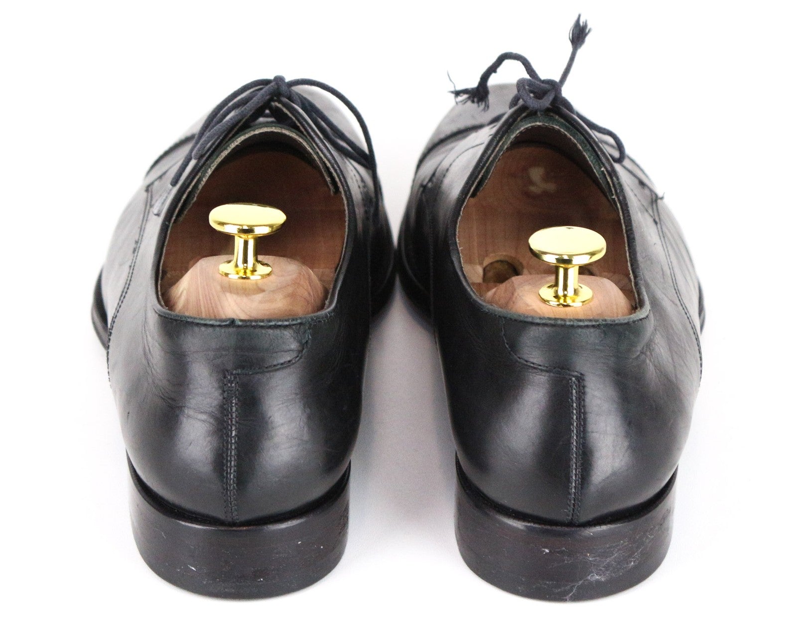 SUITSUPPLY Men Formal Shoes EU40.5 Black Genuine Leather Classic Laced Low-Top