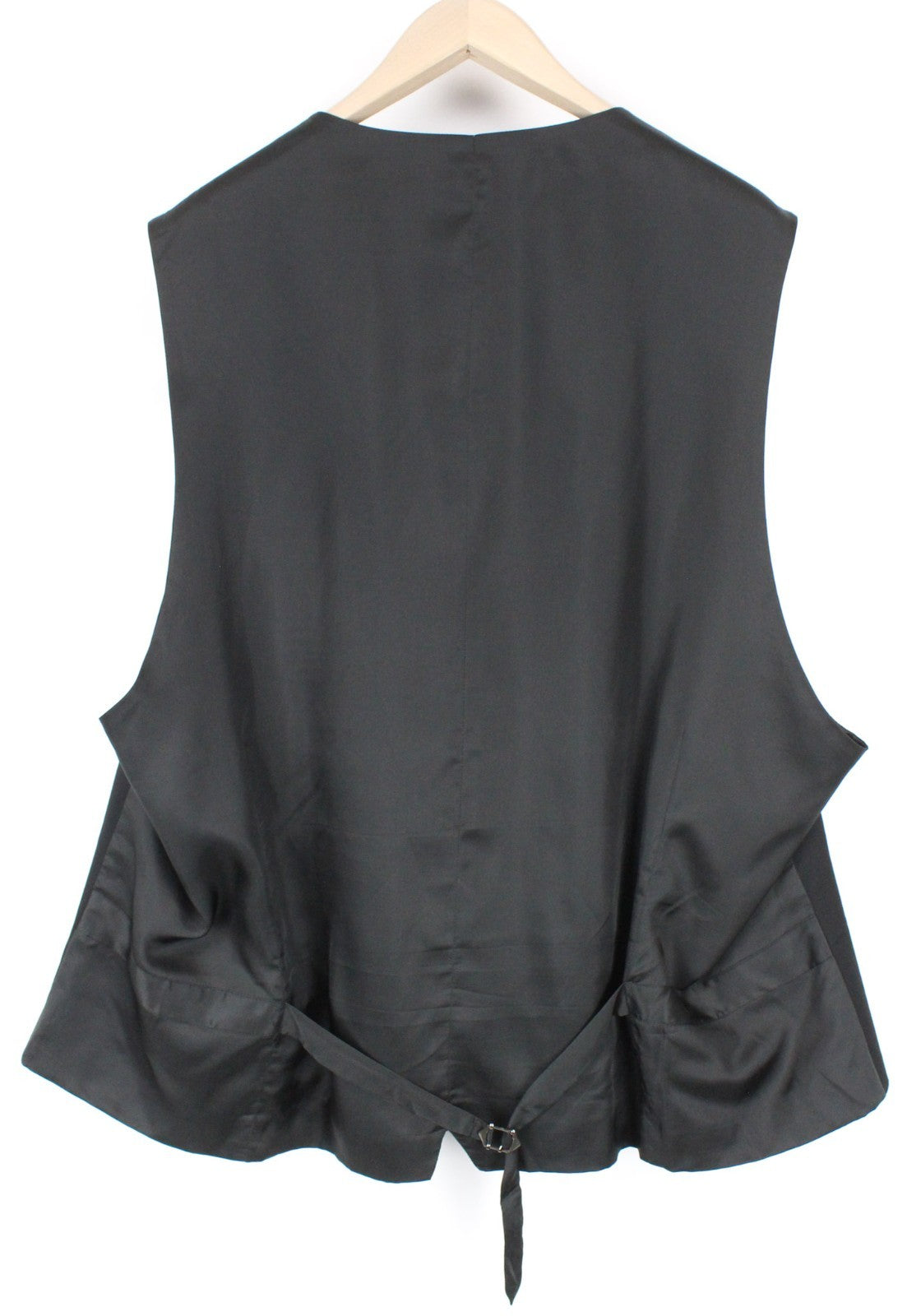 SUITSUPPLY Ferrara Men Waistcoat UK60R Black Slim Cut Pure Wool Twill Classic