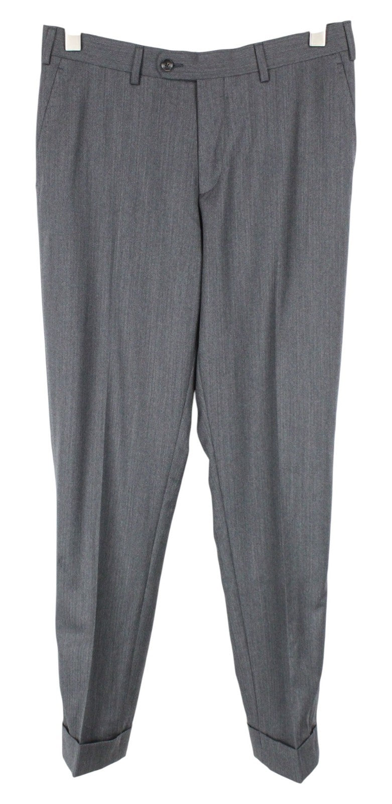 SUITSUPPLY La Spalla Men Suit UK36R Herringbone Grey 2-Piece Slim Wool S130s