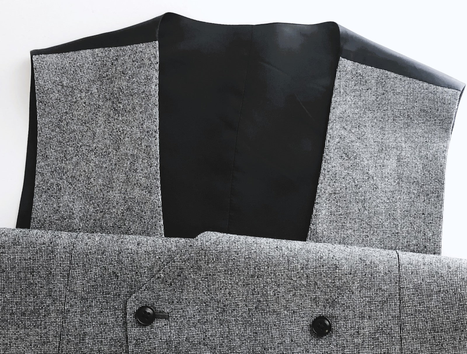 SUITSUPPLY Havana Peak Jetted Men Suit UK40L Houndstooth Grey 2Pc Wool S120