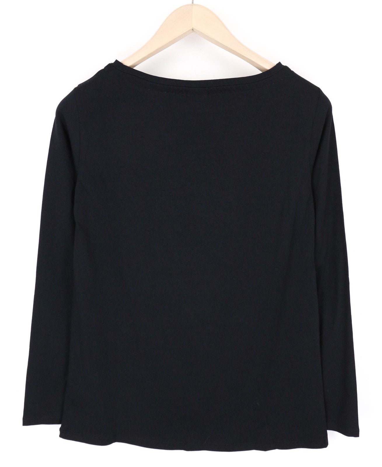 MARINA YACHTING Women T-Shirt S Black Crew Neck Logo Pullover Cotton
