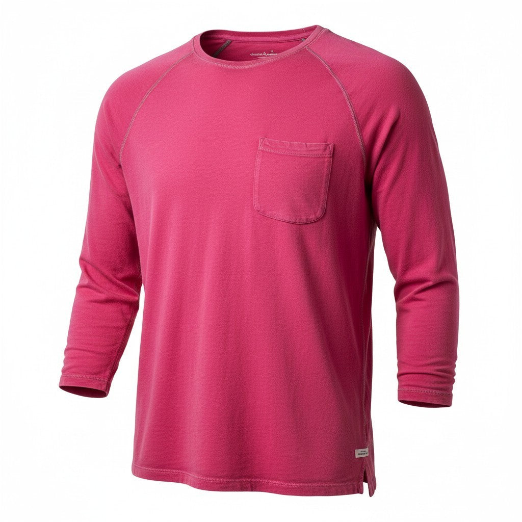 SCOTCH & SODA Men T-Shirt S Fuchsia Pink Jersey Round Neck Classic Pull On