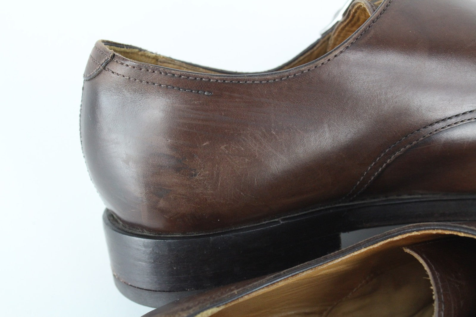 SUITSUPPLY Men Formal Shoes EU39.5 Blake-Stitch Double Monk Strap Brown Leather
