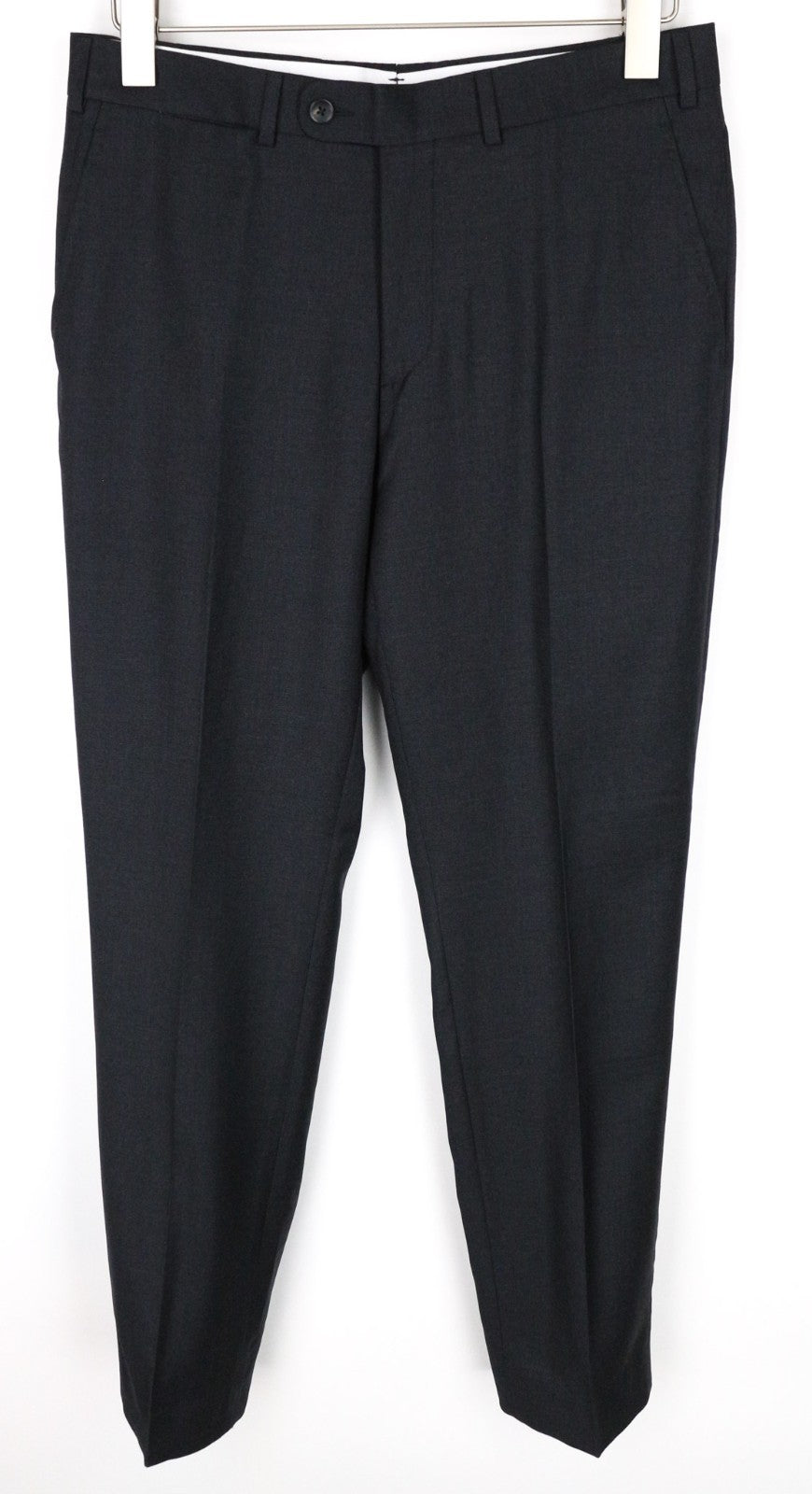 SUITSUPPLY Napoli Men Suit UK38L Dark Grey 2-Piece Melange Pure Wool Lined