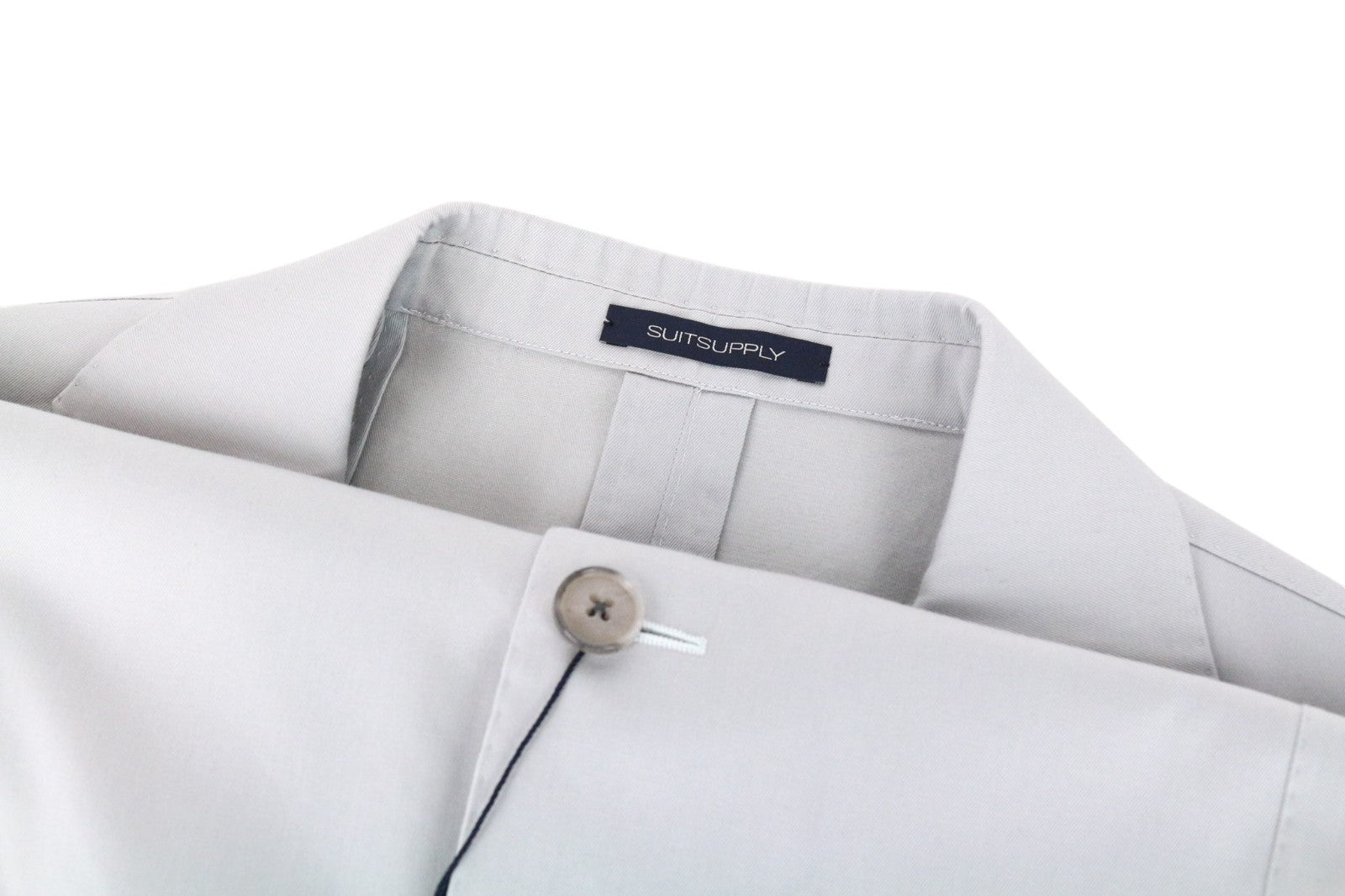 SUITSUPPLY La Spalla Men Blazer UK46S Light Grey Slim Cotto Cashmere Unlined