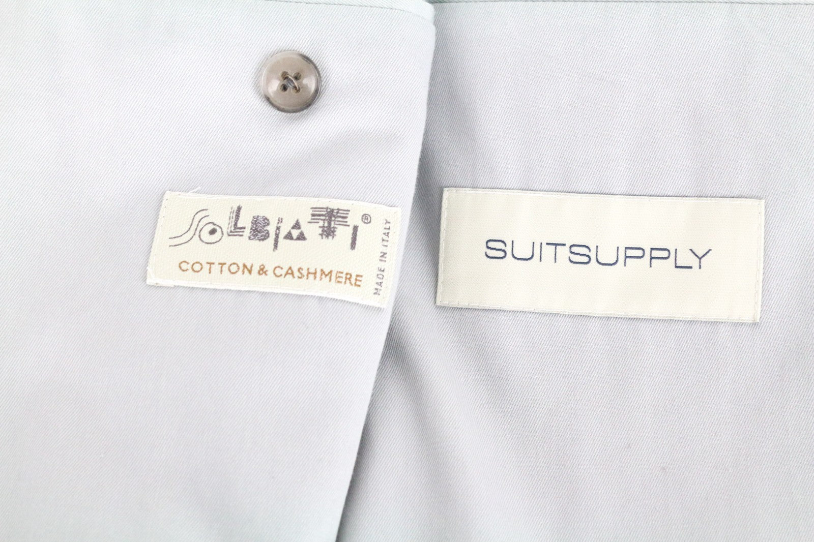 SUITSUPPLY La Spalla Men Blazer UK46S Light Grey Slim Cotto Cashmere Unlined