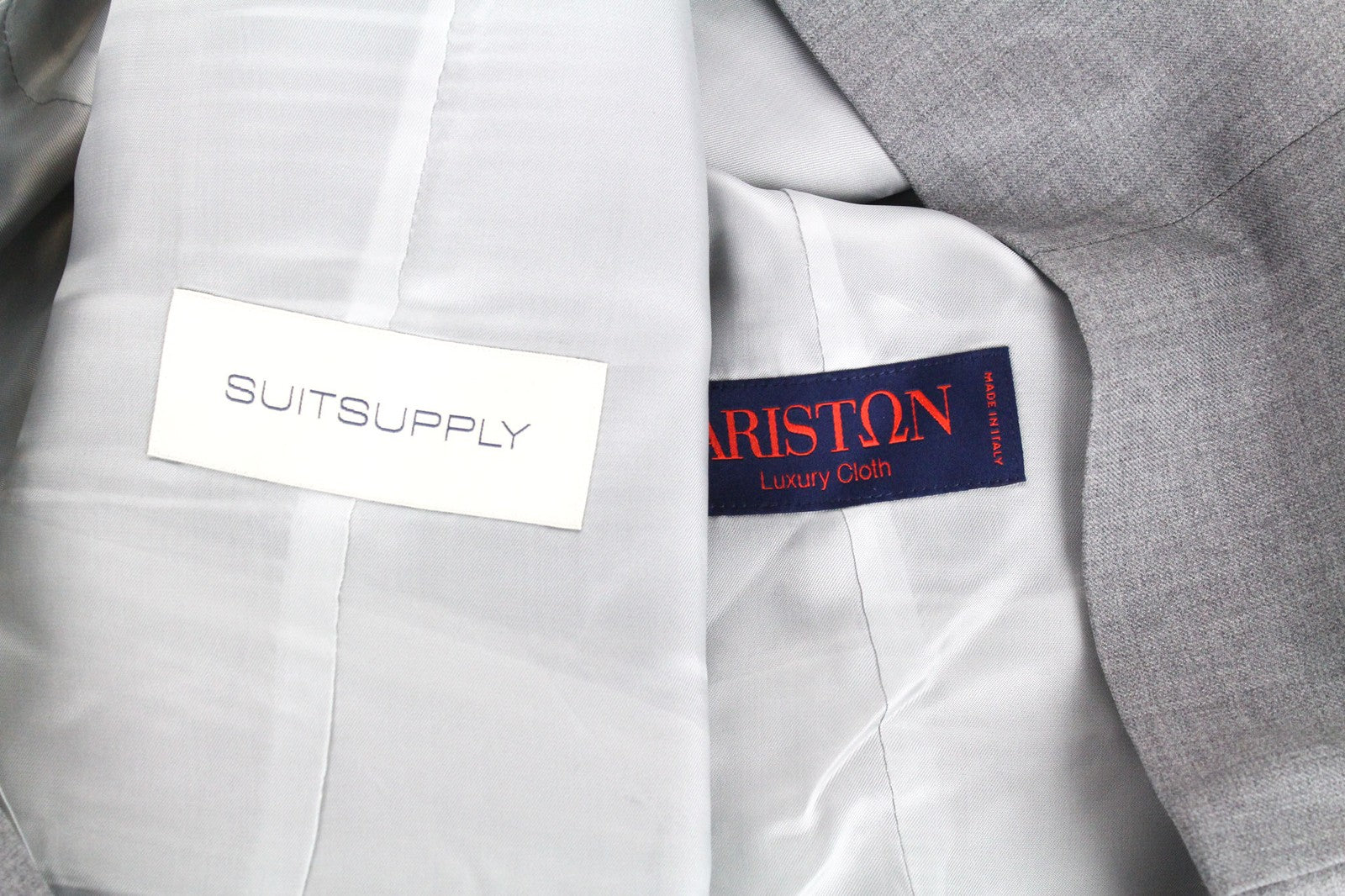 SUITSUPPLY Ferrara Men Waistcoat UK44R Mid Grey Melange Slim Pure Wool Twill