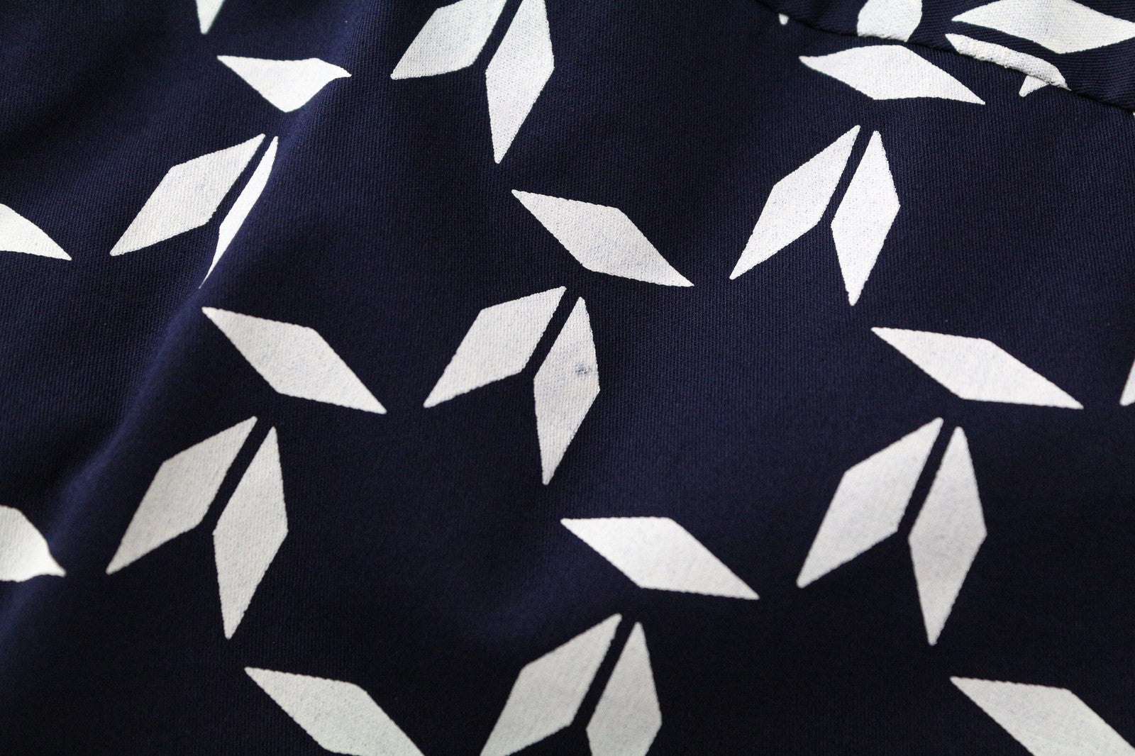 SCOTCH & SODA Men Shirt M Marine Blue Geometric Print Cotton Blend Stretch Slim