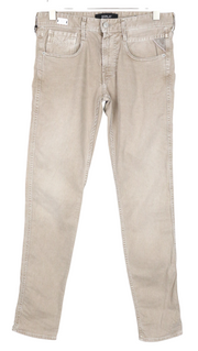 REPLAY Anbass Men Jeans W30/L32 Light Brown Slim Stretch Bull Denim Zip-Fly