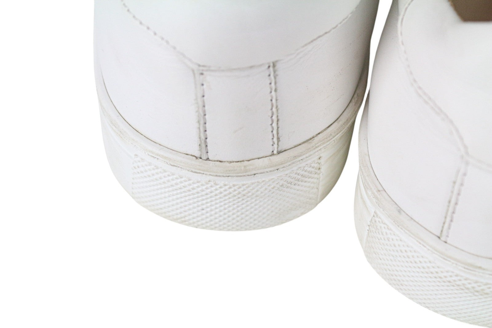 SUITSUPPLY Men Sneakers EU42 Solid White Smart Calf Leather Lace-Up Low-Top