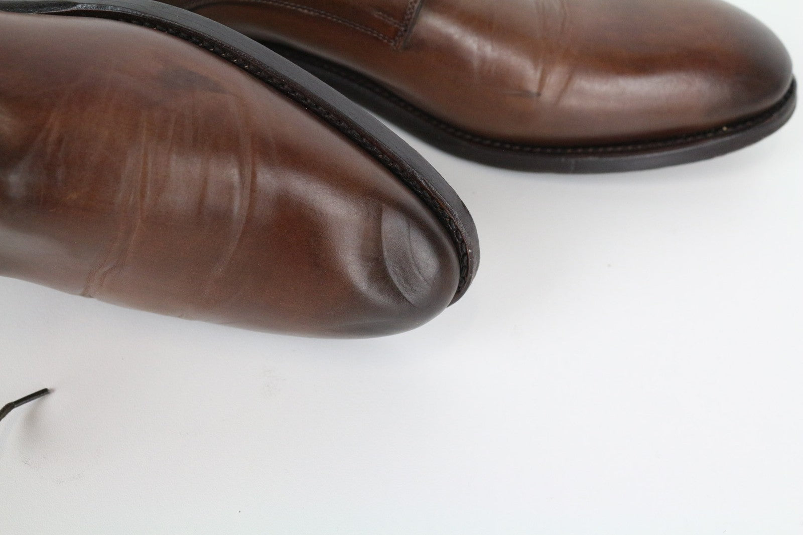 SUITSUPPLY Men Formal Shoes EU44.5 Brown Derby Classic Calf Leather Lace-Up
