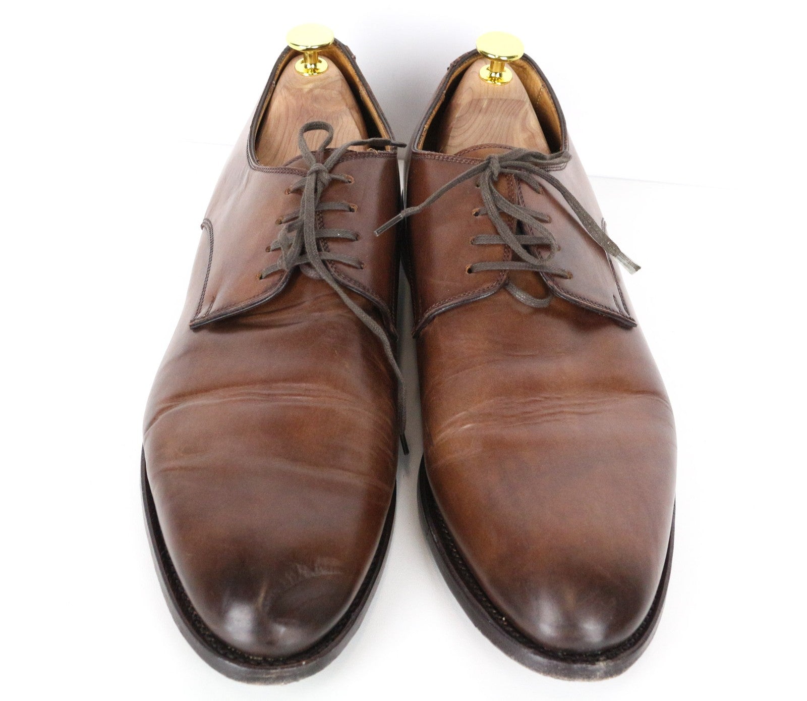 SUITSUPPLY Men Formal Shoes EU44.5 Brown Derby Classic Calf Leather Lace-Up