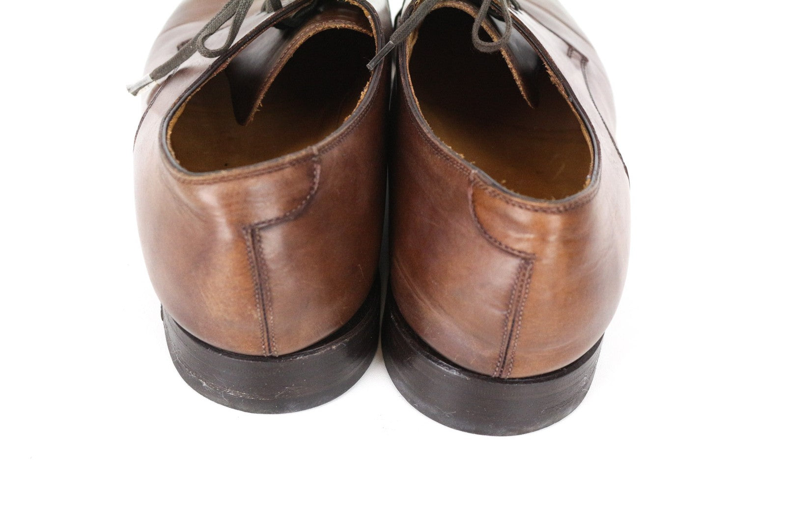 SUITSUPPLY Men Formal Shoes EU44.5 Brown Derby Classic Calf Leather Lace-Up