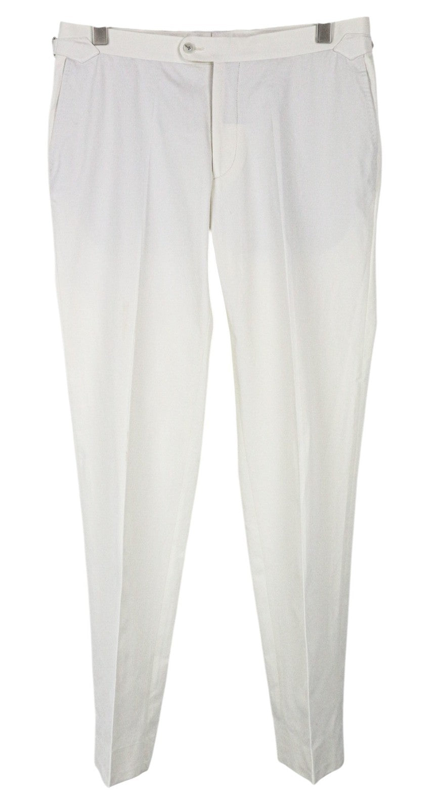 SUITSUPPLY Havana Men Suit UK40R Formal Off-White Slim Pure Cotton 2 Piece