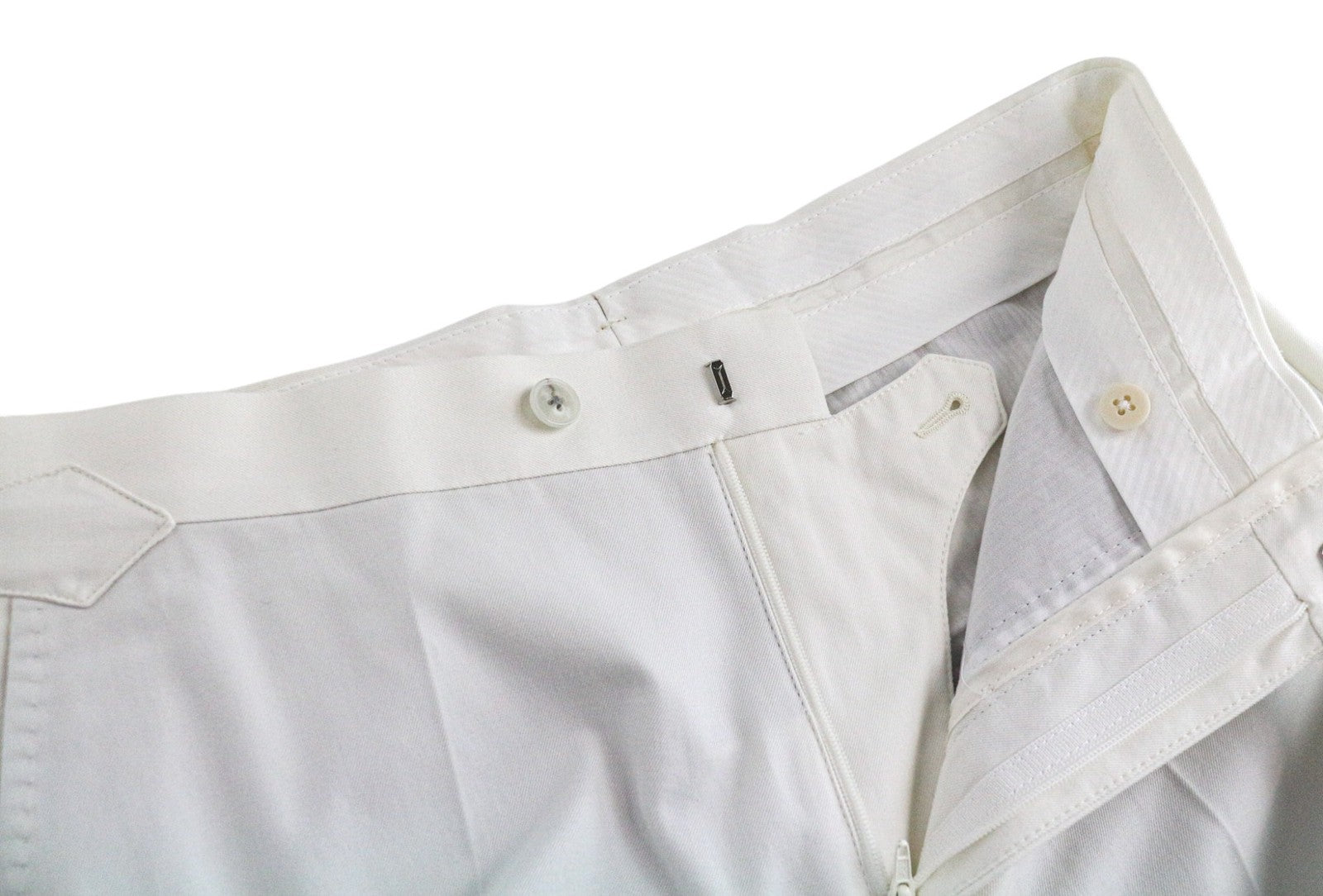 SUITSUPPLY La Spalla Men Suit UK34R White Pure Cotton Single-Breasted 2 Piece