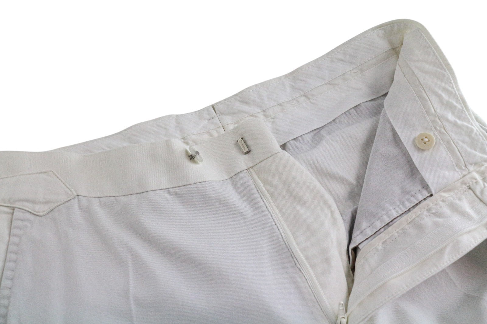 SUITSUPPLY Havana Men Suit UK34R Single-Breasted Off-White Slim Cotton 2 Piece
