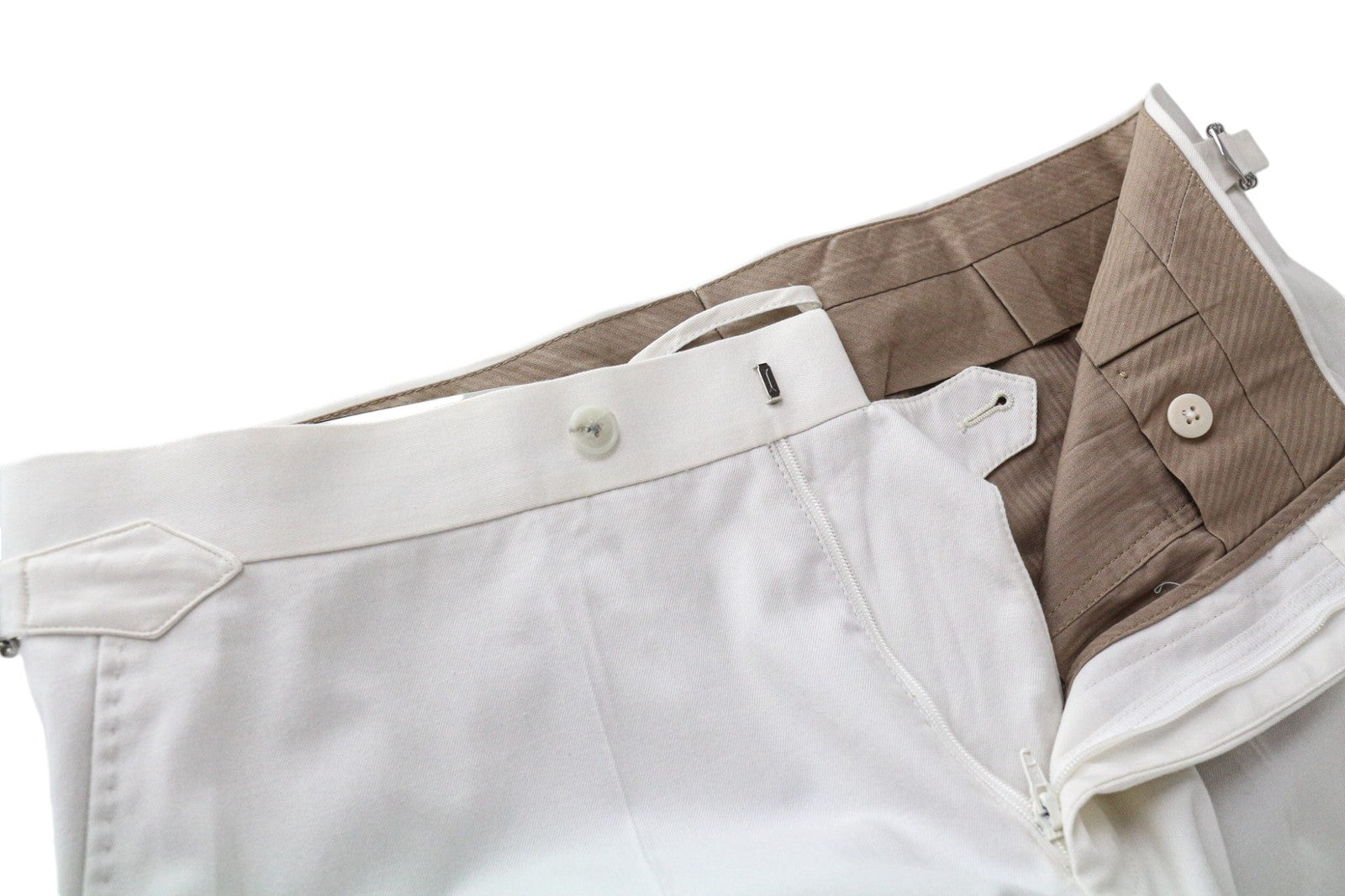 SUITSUPPLY Havana Men Suit UK38R Unlined Off-White Slim Fit Pure Cotton 2 Piece
