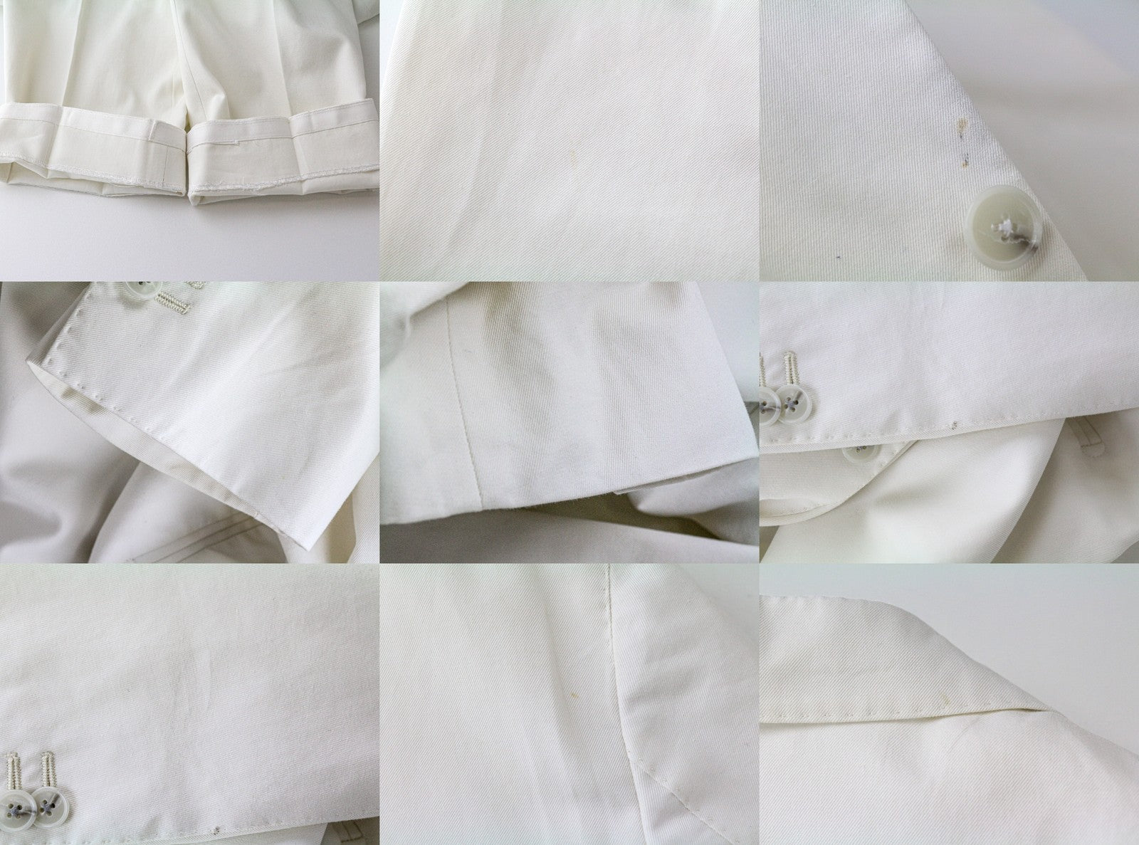 SUITSUPPLY Havana Men Suit UK42S Pleated Classic Off-White Slim Cotton 2 Piece