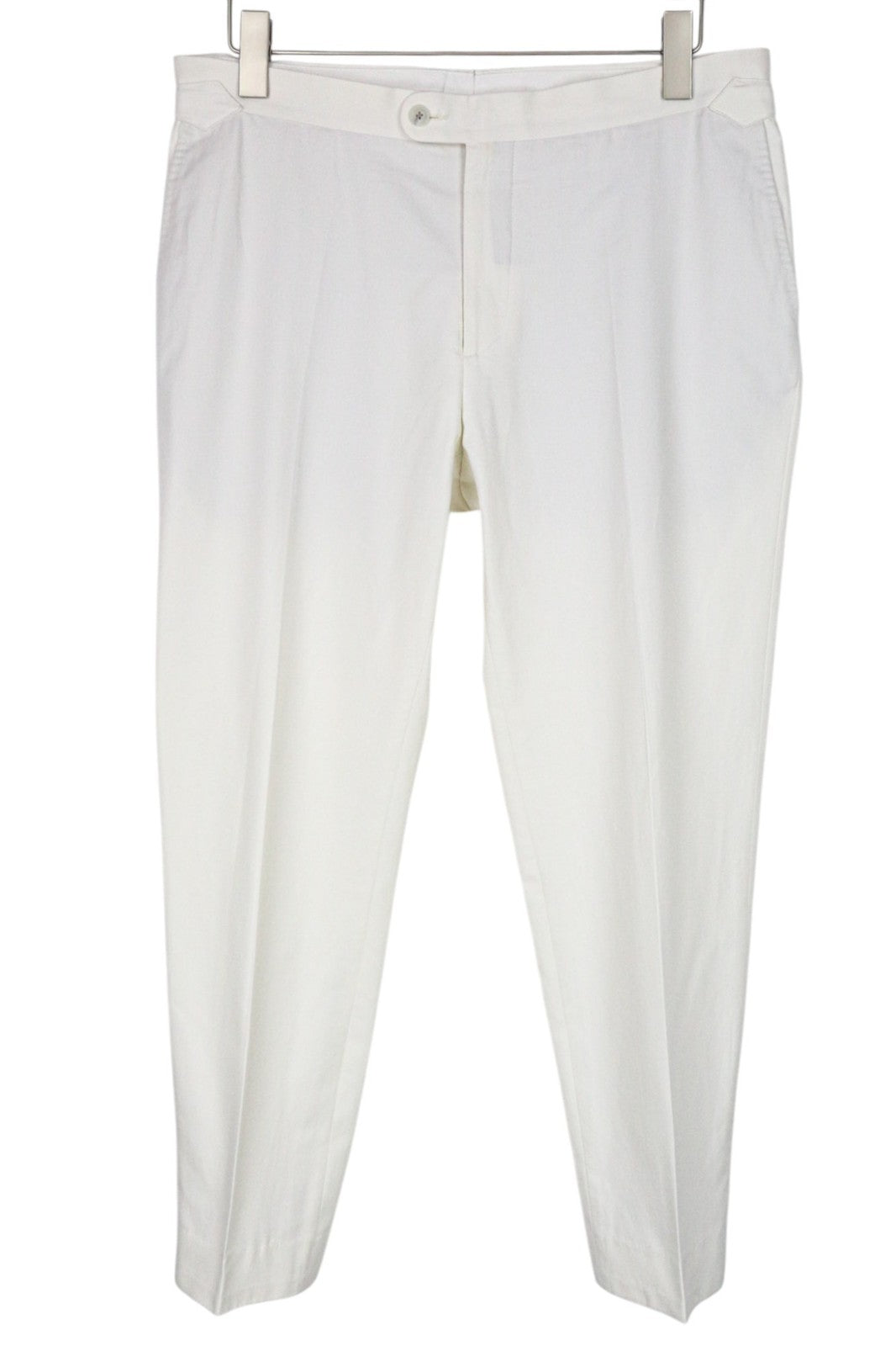 SUITSUPPLY Havana Men Suit UK42S Pleated Classic Off-White Slim Cotton 2 Piece