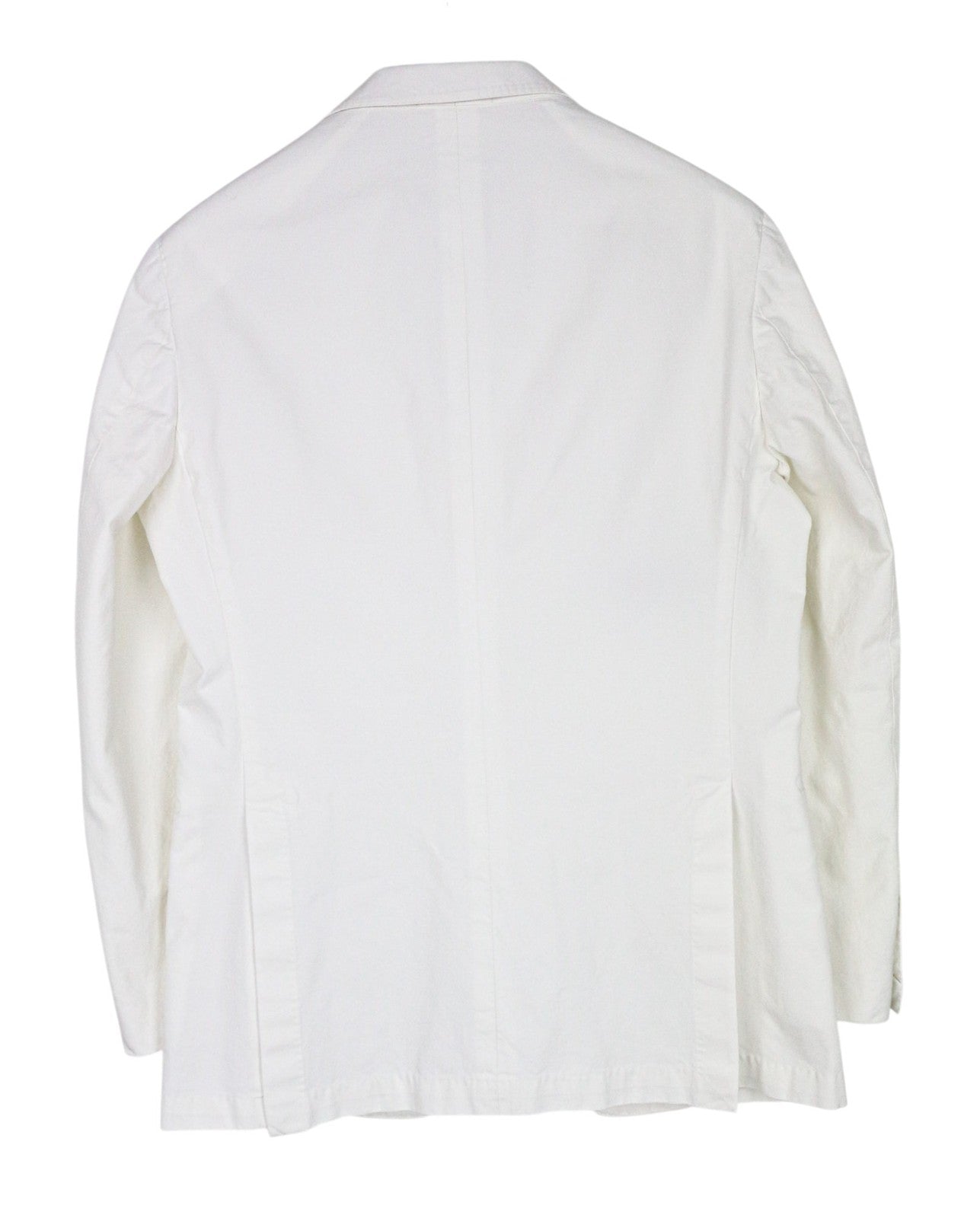 SUITSUPPLY Men Suit M Single-Breasted Unlined Classic Pleated Off-White 2 Piece