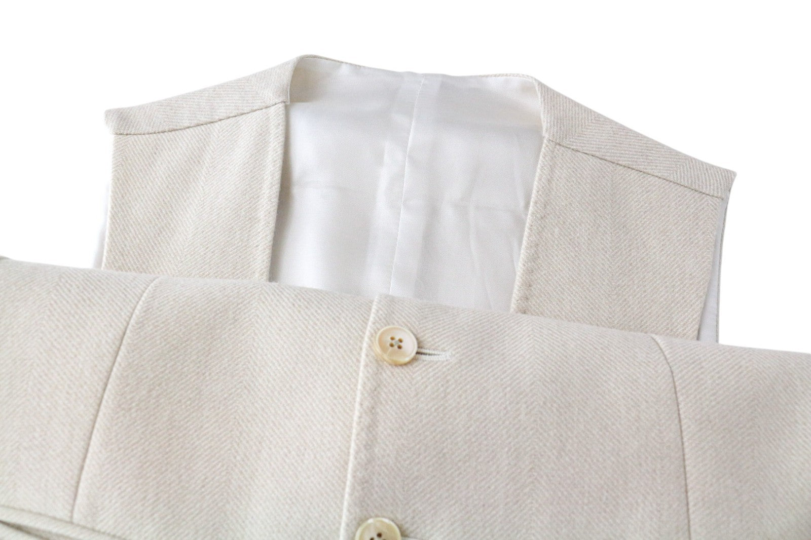 SUITSUPPLY La Spalla Men Suit UK30R Beige Wool Cashmere 2 Piece