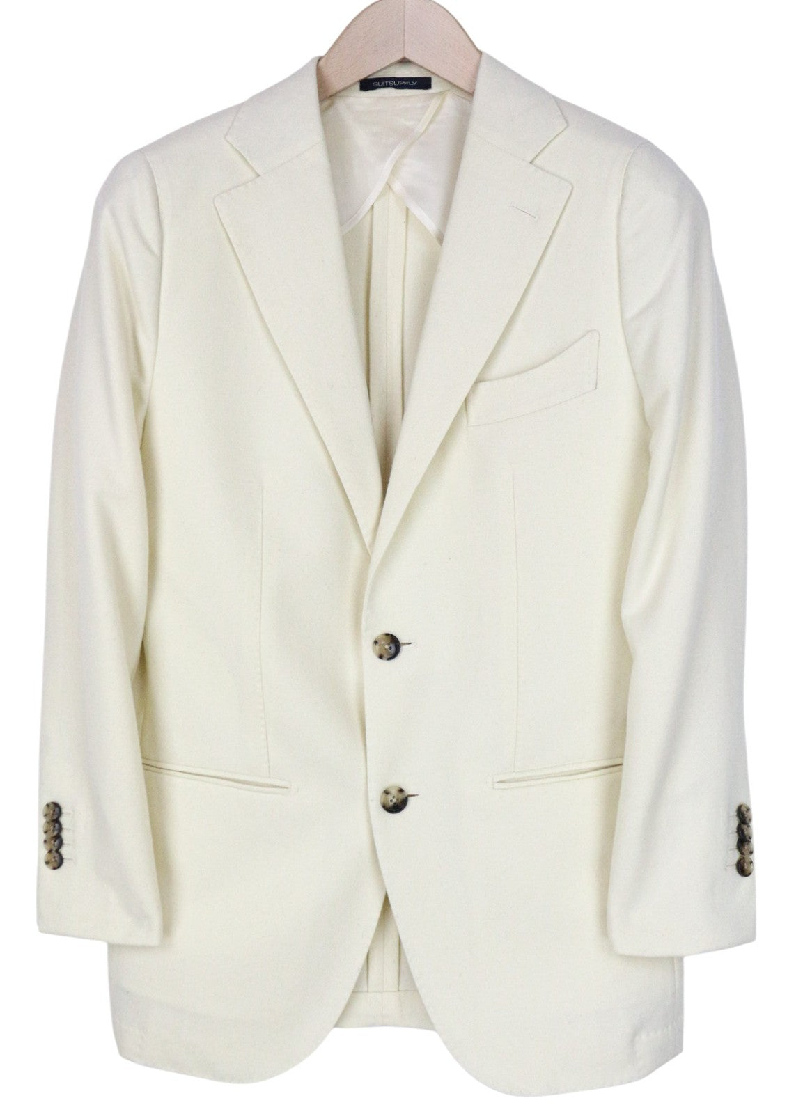 SUITSUPPLY La Spalla Men Blazer UK34R Off-White Wool Classic Single-Breasted