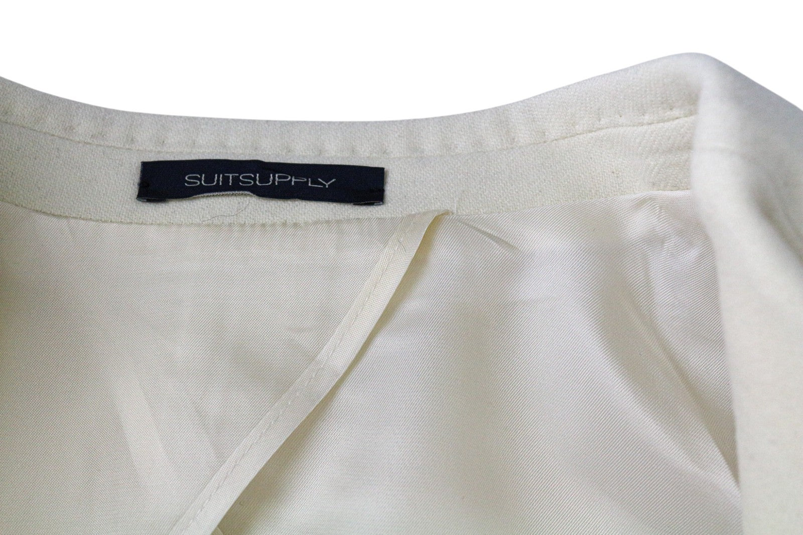 SUITSUPPLY La Spalla Men Blazer UK34R Off-White Wool Classic Single-Breasted