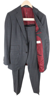 SUITSUPPLY La Spalla Men Suit UK44L Lined Pure Wool Grey 2 pc Ing Loro Piana