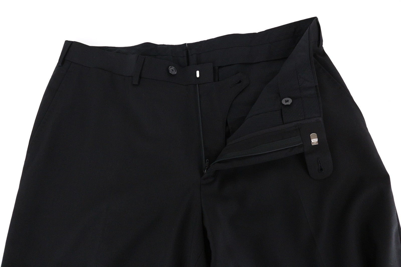 SUITSUPPLY Brescia Men Trousers UK44S Black Lined Wool Pleated Classic Formal
