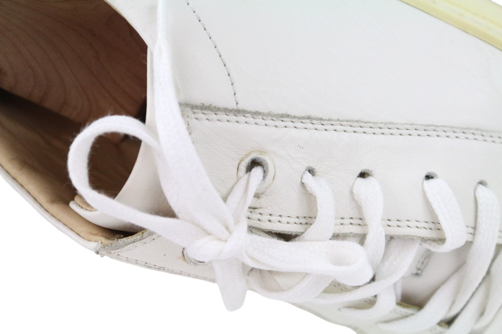 SUITSUPPLY Men Trainers EU43 White Genuine Leather Laced Low Top Sneakers
