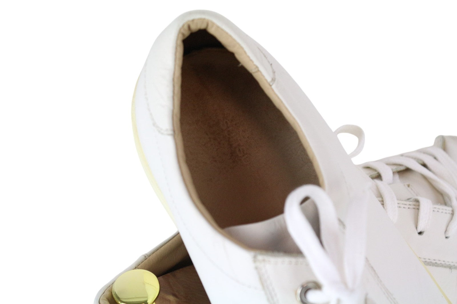 SUITSUPPLY Men Trainers EU43 White Genuine Leather Laced Low Top Sneakers