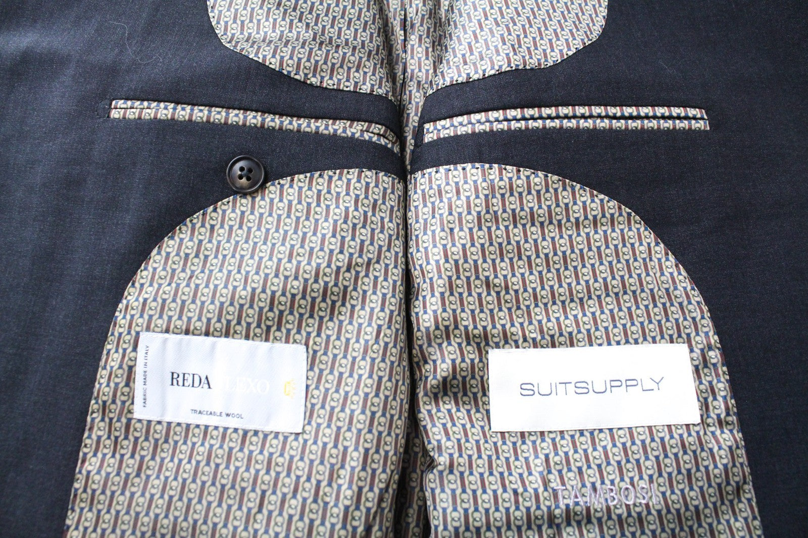SUITSUPPLY La Spalla Men Suit UK42R Single-Breasted Wool Stretch Grey 2 Piece