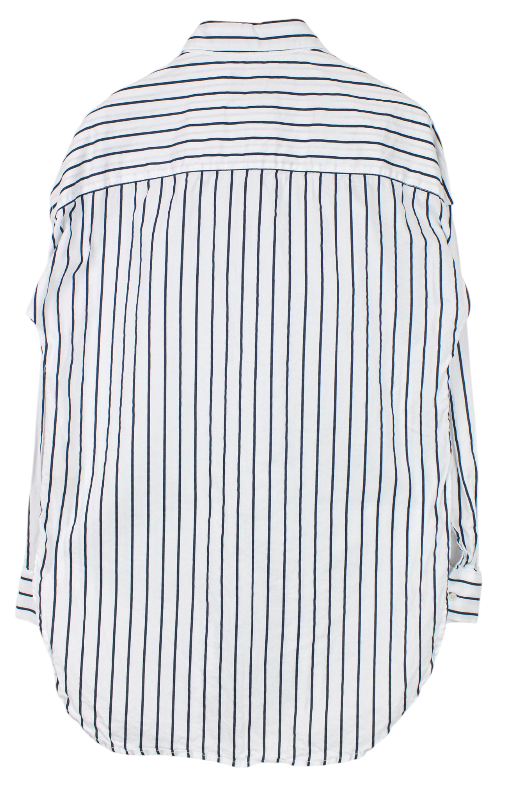 SCOTCH & SODA Ams Couture Men Shirt M White Long Fit Cotton Striped Long Sleeve