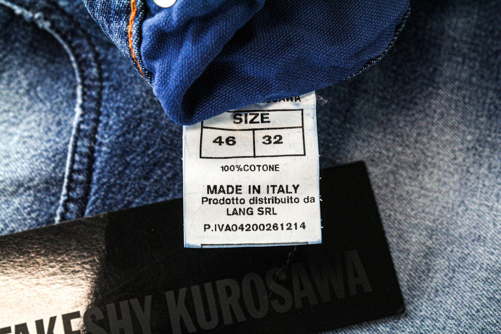 TAKESHY KUROSAWA TK 57 vyriški Bermudų šortai W32 mėlyni, dirbtinės medvilnės raštas 