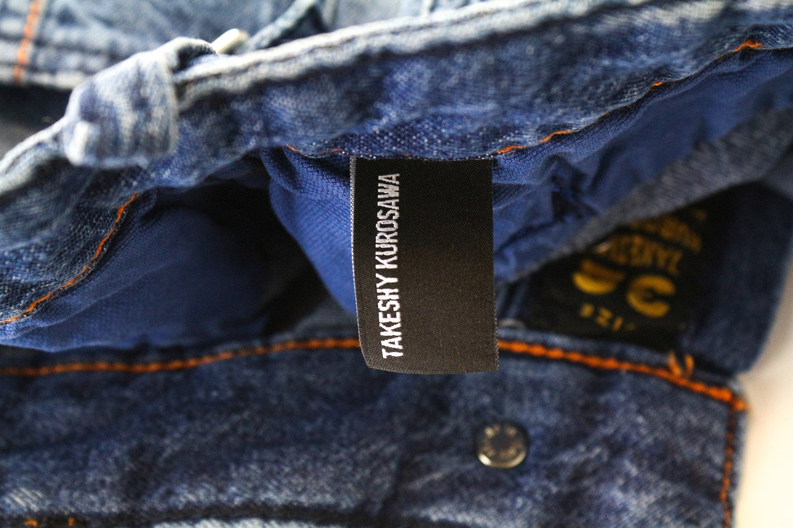 TAKESHY KUROSAWA TK 57 vyriški Bermudų šortai W32 mėlyni, dirbtinės medvilnės raštas 