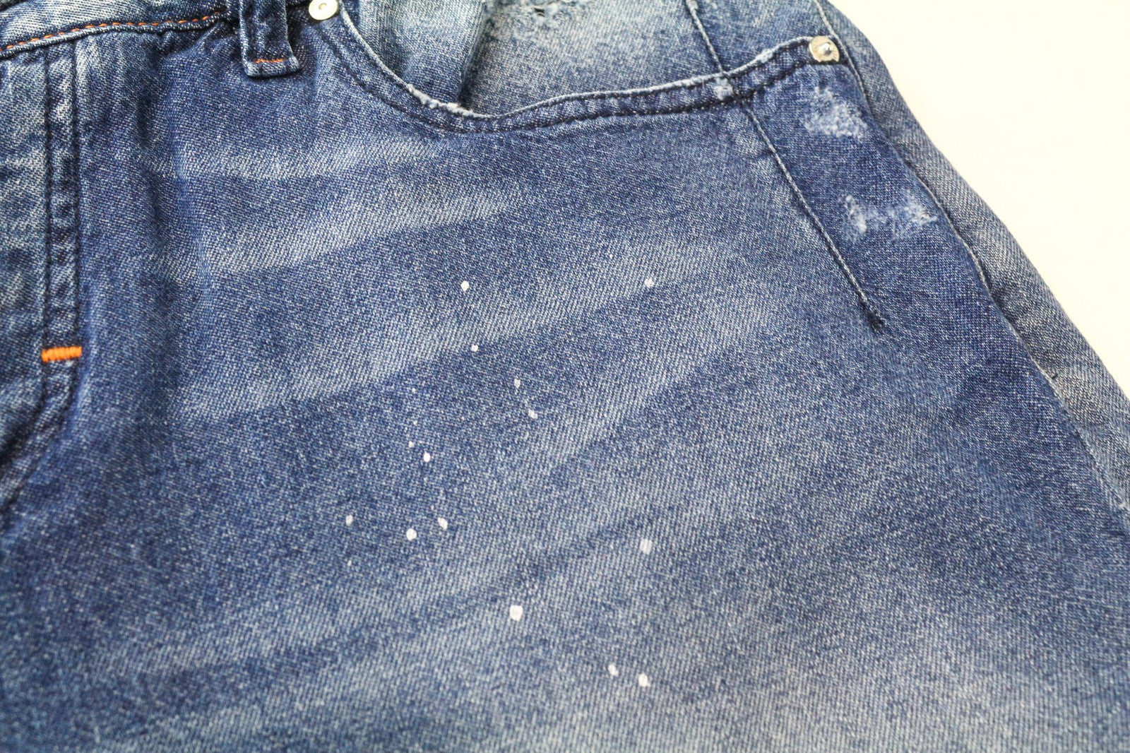 TAKESHY KUROSAWA TK 57 vyriški Bermudų šortai W32 mėlyni, dirbtinės medvilnės raštas 