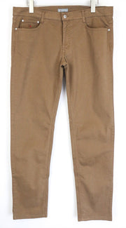 HARMONT & BLAINE Men's Trousers IT54 Brown Narrow Stretch Twill Classic Fit