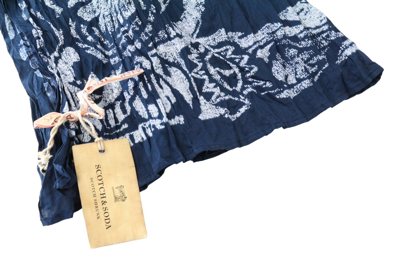 SCOTCH SHRUNK vyriškas šalikas OS mėlynas raštuotas lengvas unisex aksesuaras 