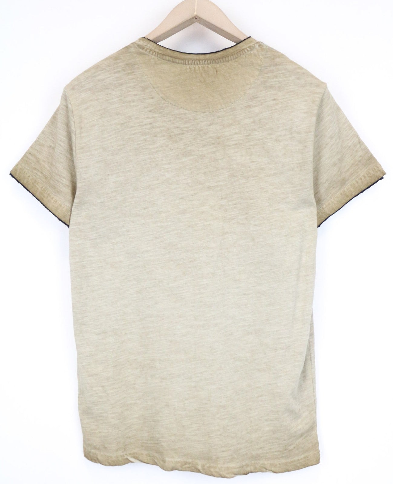 GAUDI JEANS Men's T-Shirt S Brown Cotton Short Sleeve Faded Effect Tee