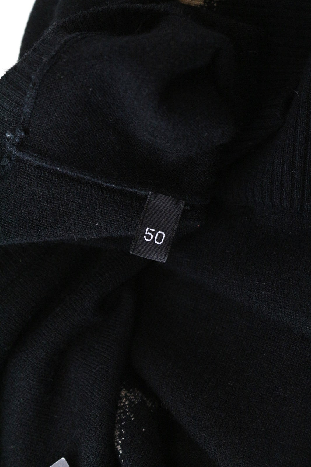 RICHMOND vyriški megztiniai 50 juodi vilnos ir kašmyro mišinio ilgomis rankovėmis laisvalaikio palaidinė 