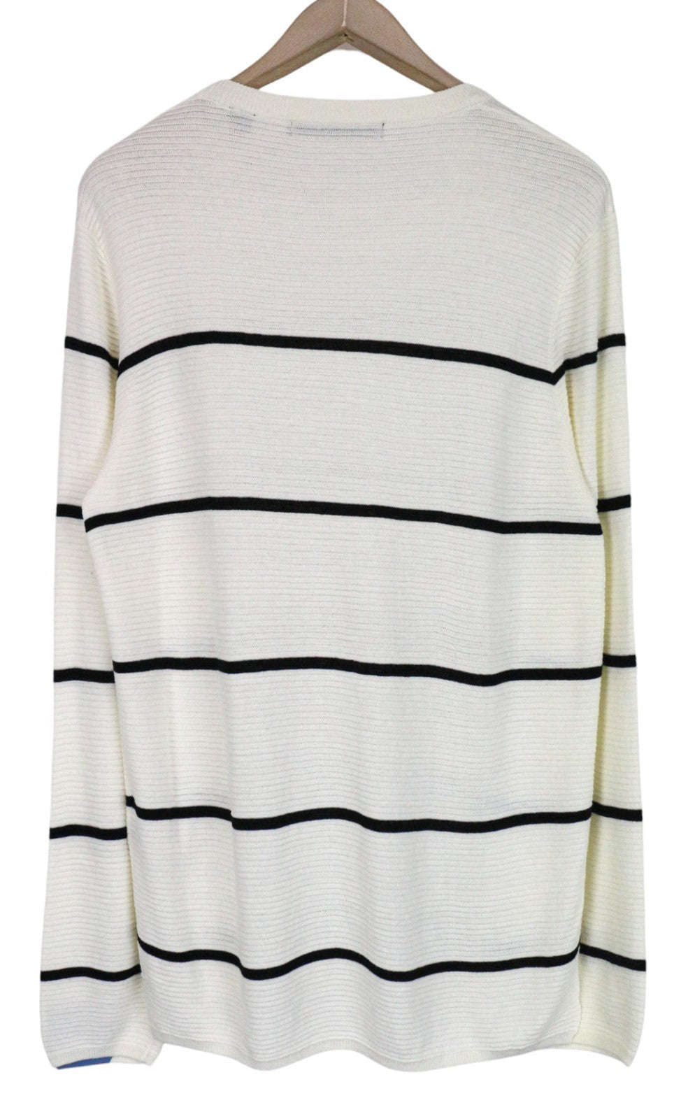 SCOTCH &amp; SODA Ams Couture vyriškas džemperis L dydžio balkšvas dryžuotas megztinis 