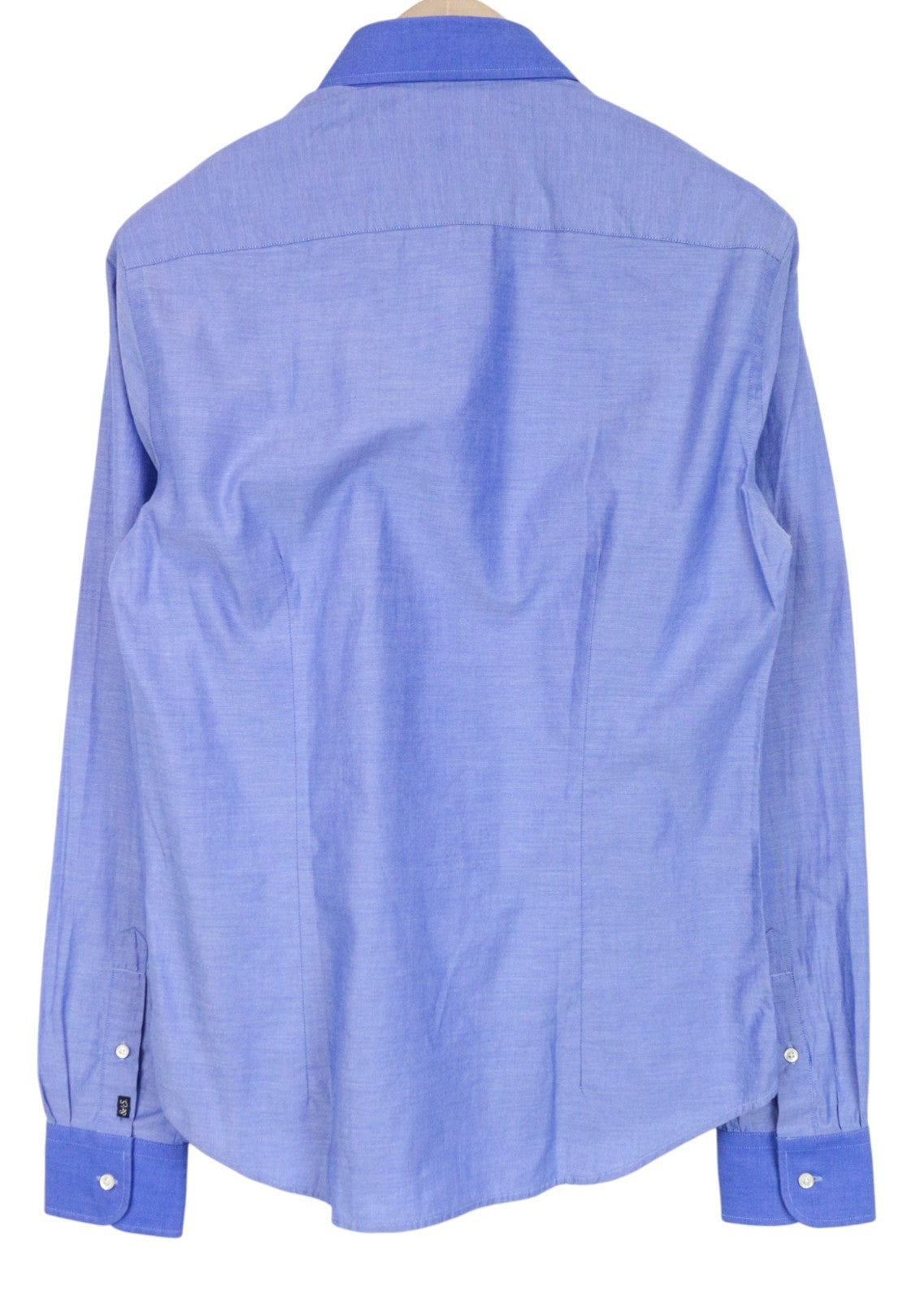 SCOTCH &amp; SODA Ams Couture vyriški marškinėliai S, ploni, mėlyni, medvilniniai, su sagomis ir ilgomis rankovėmis