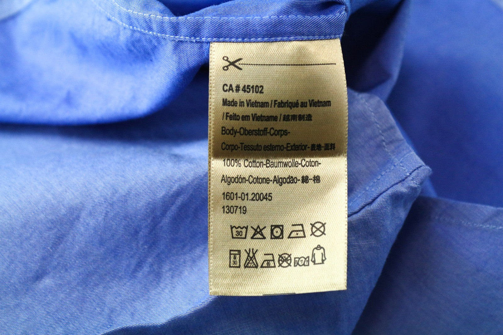 SCOTCH &amp; SODA Ams Couture vyriški marškinėliai S, ploni, mėlyni, medvilniniai, su sagomis ir ilgomis rankovėmis