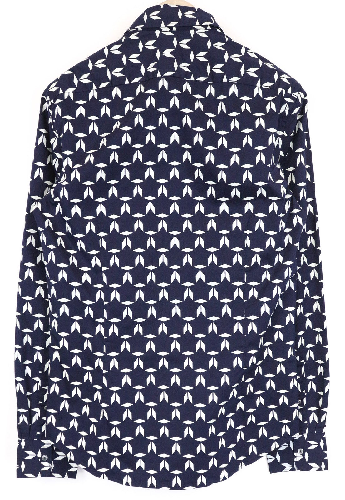 SCOTCH &amp; SODA Ams Couture vyriški marškinėliai su plonais tamsiai mėlynais, tampriais medvilniniais raštais M dydžio 